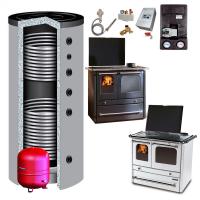 LaNordica Küchenherd wasserführend Termosovrana DSA 13.5 kW 2 Farben + Pufferspeicher